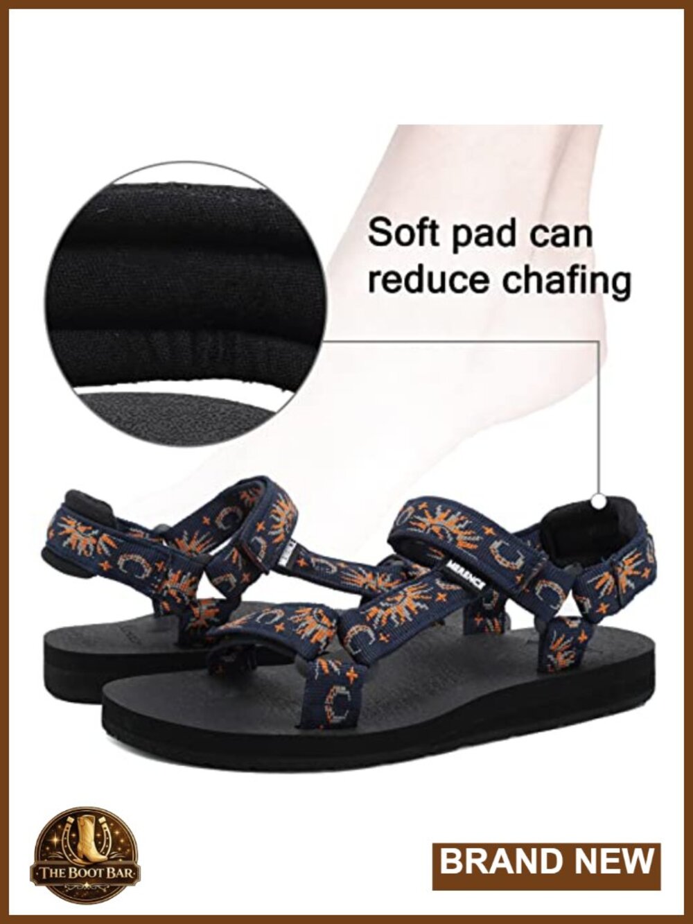 Women's Sport Sandals with Arch Support Yoga Mat Insole Lightweight Water Shoes - Picture 5 of 6